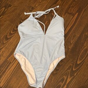 PINK Victoria's Secret Light Blue One Piece Swimsuit